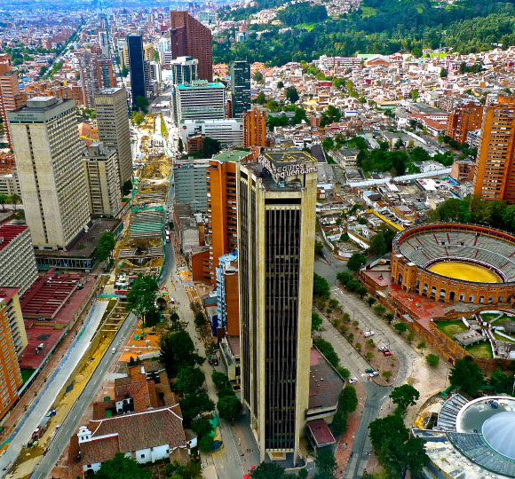 Bogotá city down town